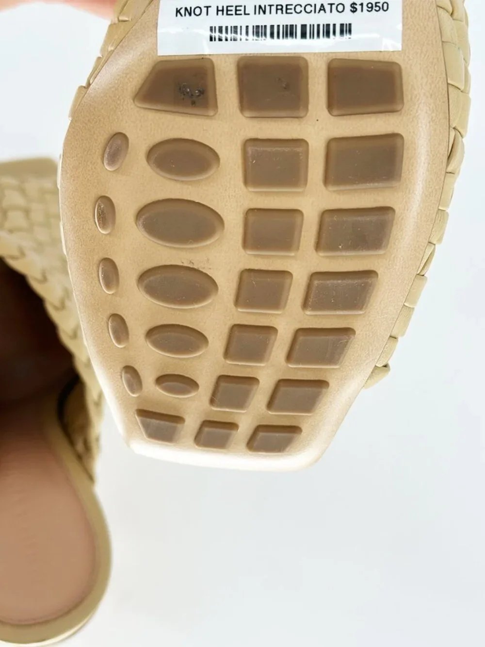 Bottega Veneta Knot Heel Intrecciato Leather Woven Tan 37
